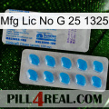 Mfg Lic No G 25 1325 new15